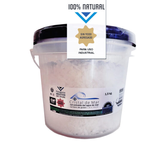 BALDE X 1,5 KG SAL EN CRISTALES 100 % NATURAL CON ENVIO INCLUIDO