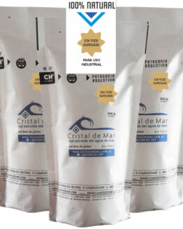 SOBRE RECARGABLE EN CRISTALES X 500 G POR 3 UNIDADES 100% NATURAL CON ENVíO INCLUIDO